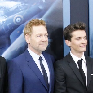 Barry Keoghan, Harry Styles, Kenneth Branagh, Fionn Whitehead et Christopher Nolan à la première de "Dunkerque (Dunkirk)" à New York, le 18 juillet 2017. © Charles Guerin/Bestimage