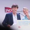 Nicolas Hulot et Elisabeth Borne - Discours d'inauguration de la nouvelle LGV (Ligne Grande Vitesse) Paris-Bordeaux à Bordeaux. Le 1er juillet 2017 © CVS / Bestimage