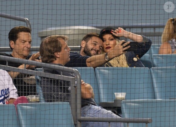 Christina Aguilera et son petit ami Matt Rutler assistent à un match de baseball à Los Angeles Le 23 Juillet 2017