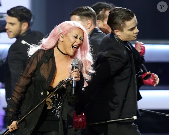 Christina Aguilera en concert pour la cérémonie du "First Russian National Music Awards" dans la salle de concert State Kremlin Palace à Moscou, Russia, le 7 décembre 2016