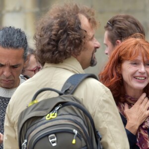 Agathe Natanson lors des obsèques de Claude Rich en l'église Saint-Pierre-Saint-Paul d'Orgeval à Orgeval le 26 juillet 2017.26/07/2017 - Orgeval