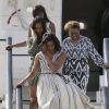 Michelle Obama, sa mère et ses filles Malia et Sasha à Madrid le 29 juin 2016.