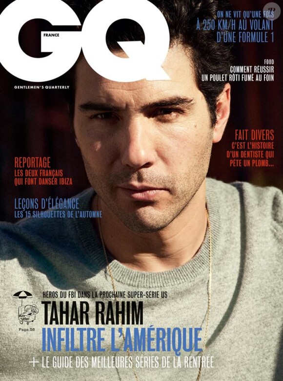 Tahar Rahim en couverture du numéro de septembre 2017 de GQ.