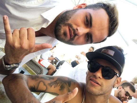 Nikola Lozina et Neymar, le 7 août 2017 à Saint-Tropez.