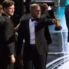 Le réalisateur de Moonlight, Barry Jenkins reçoit l'Oscar du Meilleur Film ("Moonlight") après erreur des présentateurs. Hollywood, le 26 février 2017 ©A.M.P.A.S/Zuma/Bestimage