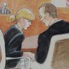 Dessins pour illustrer le procès entre Taylor Swift et David Mueller, le 8 août 2017.