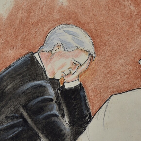 Dessins d'illustrations du procès en cours de T.Swift contre David Mueller à Denver le 10 août 2017.
