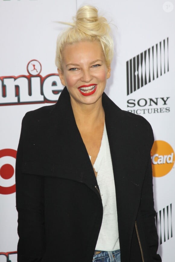 Sia à la première de "Annie'" à New York, le 7 décembre 2014