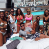 Rio Ferdinand en famille et avec sa compagne Kate Wright en vacances au Portugal le 19 août 2017.