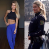 Adrienne Koleszár est policière en Allemagne. En coulisses, elle sculpte son corps et parle fitness sur Instagram.