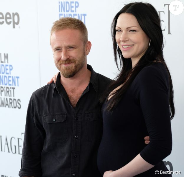Ben Foster et sa fiancé Laura Prepon enceinte à la soirée Film Independent Spirit Awards à Santa Monica, le 25 février 2017 © Chris Delmas/Bestimage