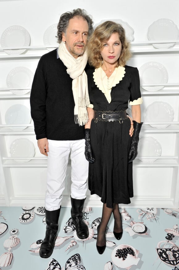Simon Liberati et sa femme Eva Ionesco - People au défilé Haute Couture Schiaparelli Printemps-Eté 2016 à Paris le 25 janvier 2016. © Olivier Borde/Bestimage