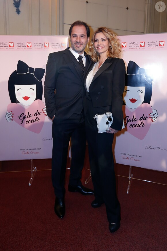 Ingrid Chauvin et son mari Thierry Peythieu - Gala du Coeur donné au profit de l'association Mécénat Chirurgie Cardiaque, avec un récital du pianiste Miroslav Kultyshev à la Salle Gaveau à Paris le 30 janvier 2017. © Philippe Doignon/Bestimage