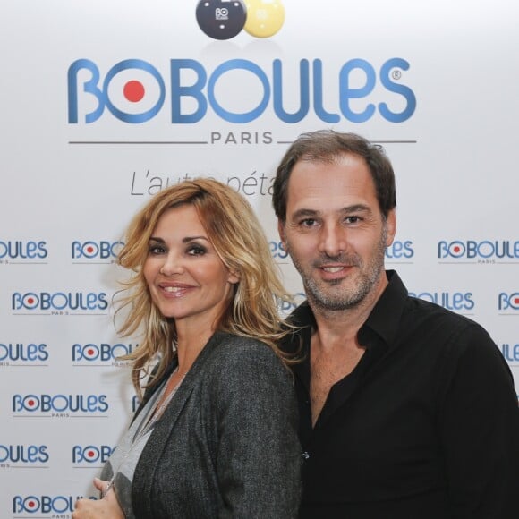 Exclusif -  Ingrid Chauvin et son mari Thierry Peythieu - People à la soirée de lancement de "BoBoules, l'autre pétanque" à l'Hôtel Napoléon à Paris. Le 7 novembre 2016 © Philippe Doignon / Bestimage