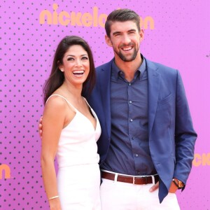 Michael Phelps et sa femme Nicole Johnson à la soirée Nickelodeon Kids' Choice Sports Award au UCLA Pauley Pavilion à Westwood, le 13 juillet 2017