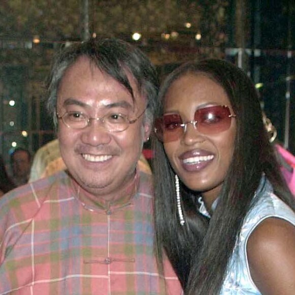 David Tang et Naomi Campbell en avril 2001 à Londres lors d'une soirée lors d'une soirée de la marque Shanghai Tang.