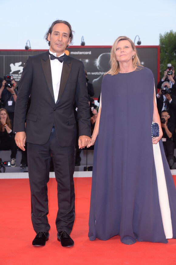 Alexandre Desplat et sa femme Dominique Lemonnier à la première de "The Shape of Water" au 74ème Festival International du Film de Venise (Mostra), le 31 août 2017.