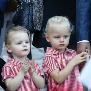 La princesse Gabriella, à gauche, et le prince Jacques durant le traditionnel pique-nique des monégasques au parc Princesse Antoinette à Monaco le 1er septembre 2017. © Olivier Huitel/Pool restreint Monaco/Bestimage