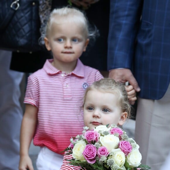 Le prince Jacques et la princesse Gabriella durant le traditionnel pique-nique des monégasques au parc Princesse Antoinette à Monaco le 1er septembre 2017. © Olivier Huitel/Pool restreint Monaco/Bestimage