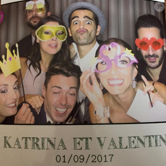 Mariage de Katrina Patchett et Valentin. Le 1er semtembre 2017. Ils étaient entourés de parcipants à "Danse avec les stars" et "Koh-Lanta".