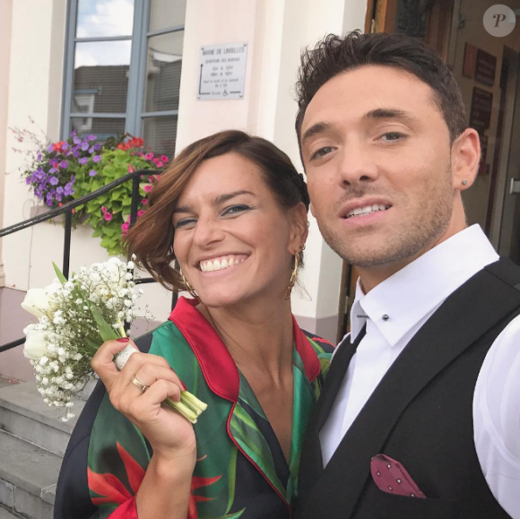 Mariage de Katrina Patchett et Valentin. Le 1er semtembre 2017. Ils étaient entourés de parcipants à "Danse avec les stars" et "Koh-Lanta".