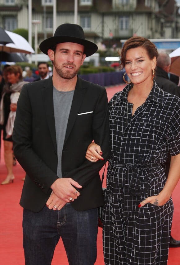 Fauve Hautot et son compagnon Jules Renault à la première de "Kidnap" lors du 43ème Festival du Cinéma Américain de Deauville, le 3 septembre 2017. © Denis Guignebourg/Bestimage