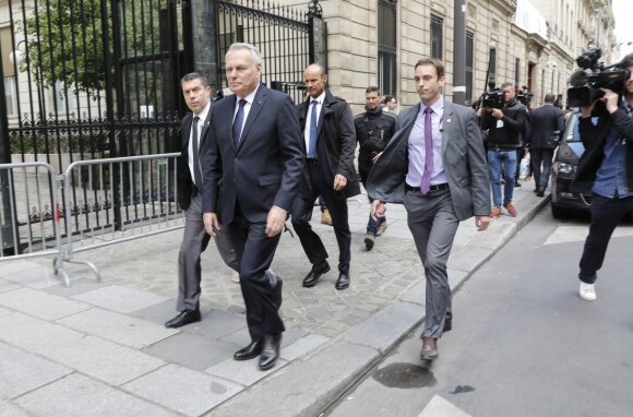 Jean-Marc Ayrault - F.Hollande arrive au QG du parti socialiste rue de Solférino à Paris après la passation de pouvoir le 14 mai 2017. © Marc Ausset-Lacroix / Bestimage