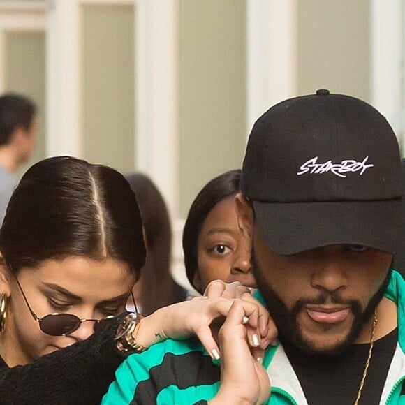 Selena Gomez et son compagnon The Weeknd sont allés faire du shopping chez Louis Vuitton dans le quartier SoHo à New York, le 3 septembre 2017