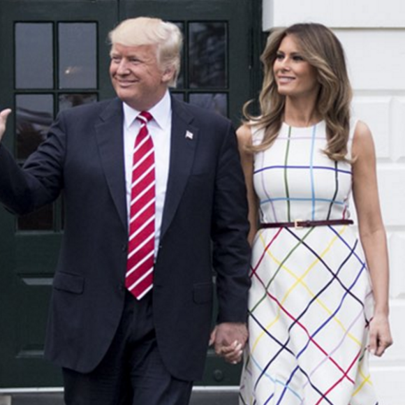 Sur Twitter, Donal Trump fait la promo du "made in America" et Melania porte du "made in Italy", le 4 septembre 2017.