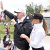 Le président Donald Trump et sa femme Melania sont arrivés à l'aéroport de Corpus Christi au Texas, en compagnie de certains membres du gouvernement, afin de saluer la coordination de l'action d'urgence menée par son gouvernement et les autorités locales, face à l'ouragan Harvey. Le 29 août 2017 Corpus Christi, au Texas.