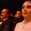 Joaquin Phoenix, lauréat pour le film You Were Never Really Here, lors du Festival de Cannes 2017, en compagnie de sa bien-aimée Rooney Mara.