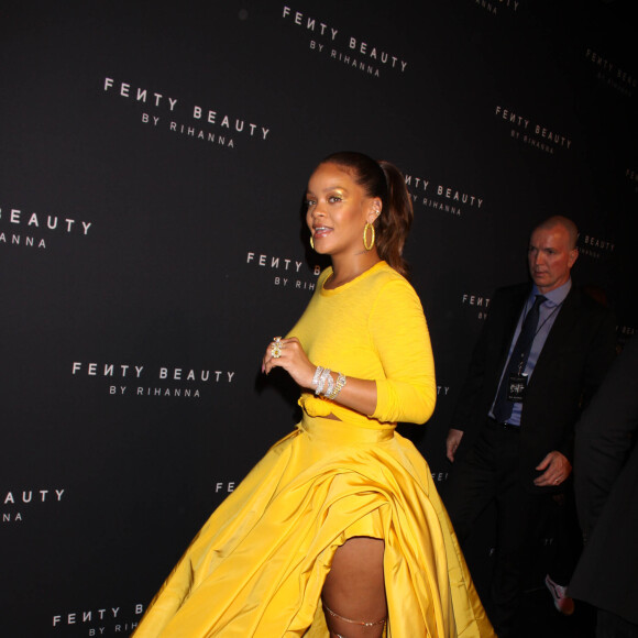 Rihanna à la soirée de lancement de sa marque de produits de beauté "Fenty Beauty by Rihanna" à New York, le 7 septembre 2017.