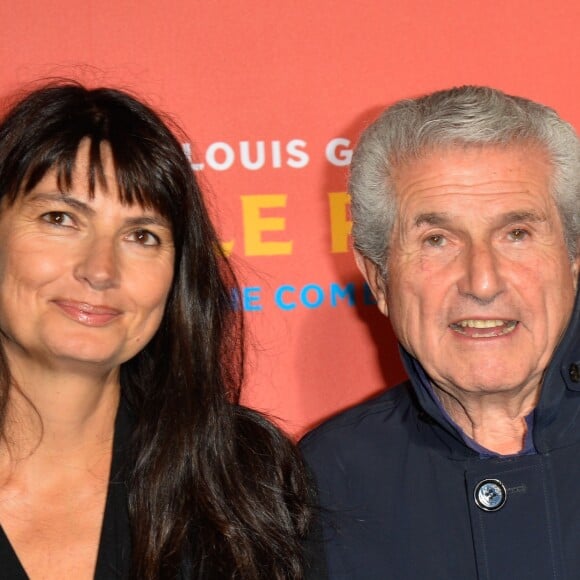 Claude Lelouch et sa compagne Valérie Perrin - Avant-première du film "Le Redoutable" au cinéma du Panthéon à Paris, France, le 11 septembre 2017. © Coadic Guirec/Bestimage