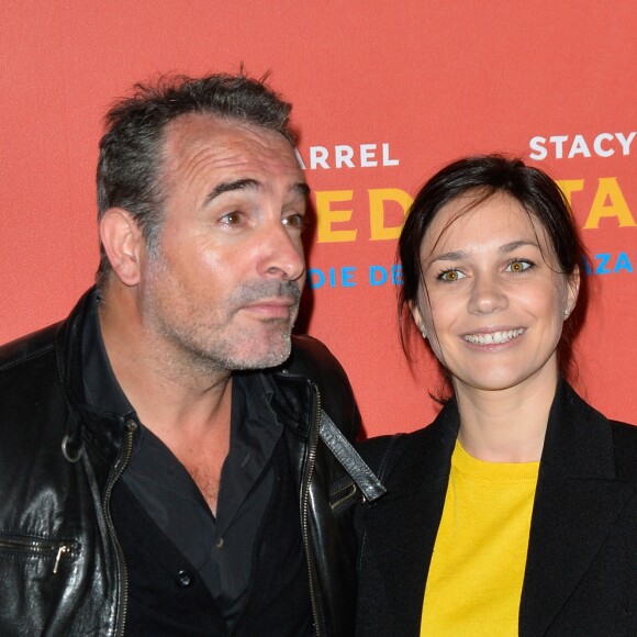 Jean Dujardin et sa compagne Nathalie Péchalat - Avant-première du film "Le Redoutable" au cinéma du Panthéon à Paris, France, le 11 septembre 2017. © Coadic Guirec/Bestimage