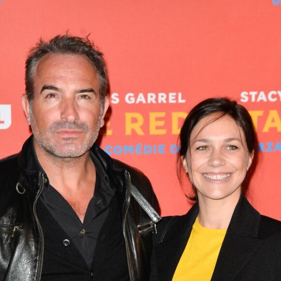 Jean Dujardin et sa compagne Nathalie Péchalat - Avant-première du film "Le Redoutable" au cinéma du Panthéon à Paris, France, le 11 septembre 2017. © Coadic Guirec/Bestimage