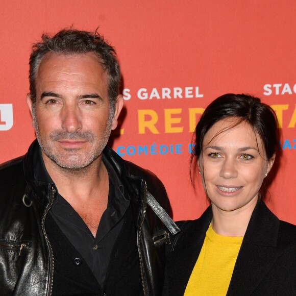 Jean Dujardin et sa compagne Nathalie Péchalat - Avant-première du film "Le Redoutable" au cinéma du Panthéon à Paris, France, le 11 septembre 2017. © Coadic Guirec/Bestimage