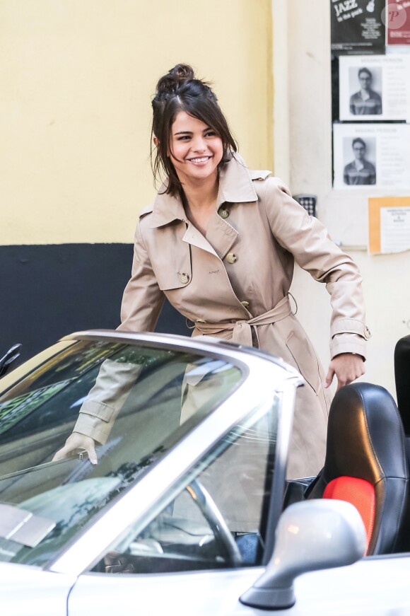 Selena Gomez sur le tournage du film de W. Allen dans les rues de New York, le 11 septembre 2017