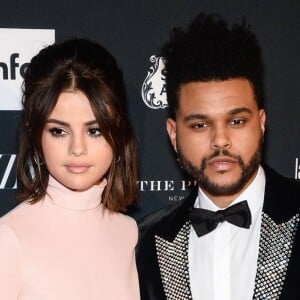 Selena Gomez et son compagnon The Weeknd lors de la soirée "ICONS By C. Roitfeld" à New York le 8 septembre 2017.