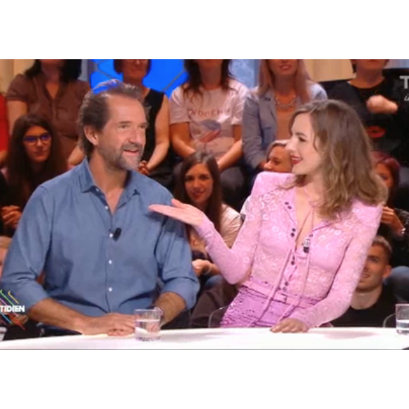 Stéphane de Groodt et la très belle Louise Bourgoin réunis dans "Quotidien" sur TMC le 13 septembre 2017.