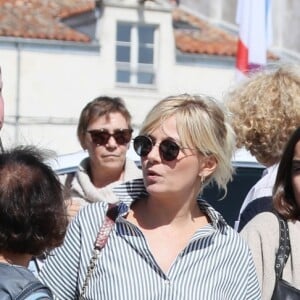 Flavie Flament, Phillip Schurer et Lou Gable - Photocall du téléfilm "La consolation" lors de la 19ème édition du Festival de la Fiction TV de la Rochelle, La Rochelle, le 15 septembre 2017. © Patrick Bernard/Bestimage