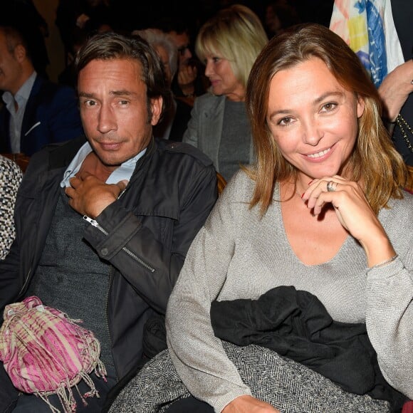 Semi-Exclusif - Sandrine Quétier avec son compagnon à la générale de la pièce "La Vraie Vie" au théâtre Edouard 7 à Paris, le 18 septembre 2017. © Guirec Coadic/Bestimage