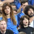 Caroline de Maigret, Yarol Poupaud et son fils Anton au match d'ouverture de l'Euro 2016, France-Roumanie au Stade de France, le 10 juin 2016. © Cyril Moreau/Bestimage