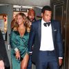Jay-Z et Beyoncé à la sortie de la 3e soirée caritative annuelle Diamond Ball à Cipriani Wall Street à New York. Le 14 septembre 2017