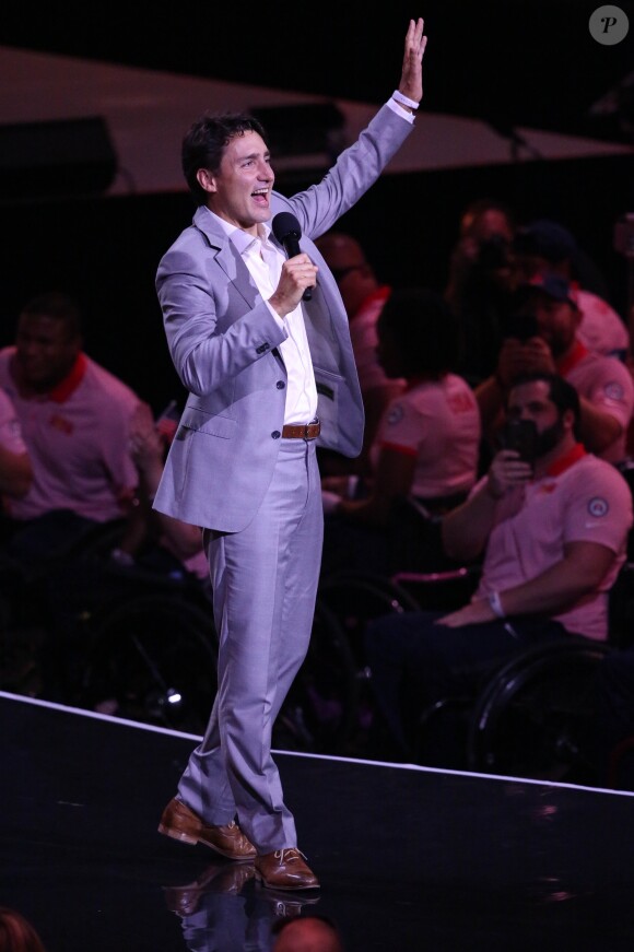Le premier ministre du Canada Justin Trudeau - Cérémonie d'ouverture des Invictus Game à Toronto. Le 23 septembre 2017  Opening ceremony of the Invictus games in Toronto 23 September 2017.24/09/2017 - Toronto