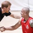 Le prince Harry rencontre les athlètes qui participeront aux Jeux Invictus de Toronto au Canada le 22 septembre 2017.  Prince Harry joined competitors at the Pan Am Sports Centre for the final training session before the start of the Invictus games 2017 toronto on september 22, 2017.22/09/2017 - Toronto