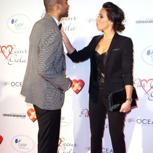 Tony Parker et sa femme Axelle au gala "Par Coeur" pour les 10 ans de l'association "Cekedubonheur" au pavillon d'Armenonville à Paris le 24 septembre 2015