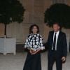 Elie Saab et sa femme Claudine - Dîner d'Etat au Palais de l'Elysée en l'honneur de M. Aoun, Président de la République Libanaise, à Paris, le 25 septembre 2017. © Dominique Jacovides/Bestimage