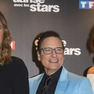 Sandrine Quétier et les membres du jury Chris Marques, Jean-Marc Généreux, Fauve Hautot et Nicolas Archambault lors du photocall de présentation du jury et des nouveaux couples de "Danse avec les Stars" au siège de TF1 à Boulogne-Billancourt, le 28 septembre 2017. © Pierre Pérusseau/Bestimage