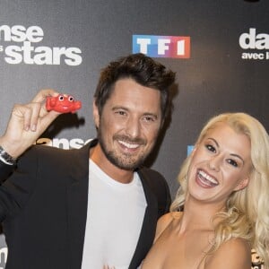 Vincent Cerutti et sa danseuse Katrina Patchett lors du photocall de présentation du jury et des nouveaux couples de "Danse avec les Stars" au siège de TF1 à Boulogne-Billancourt, le 28 septembre 2017. © Pierre Pérusseau/Bestimage