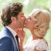 Exclusif - Katrina Patchett et Valentin D'Hoore dans les jardins du château - Mariage de Katrina Patchett et Valen­tin D'Hoore le 1er septembre 2017. © Philippe Doignon/Bestimage